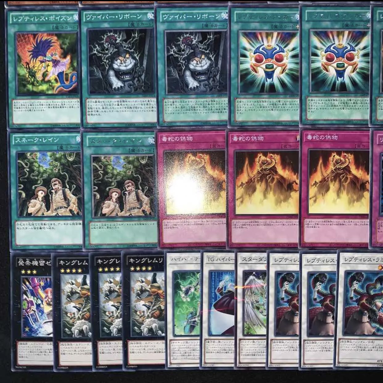 遊戯王　レプティレスデッキ40枚+EX15枚