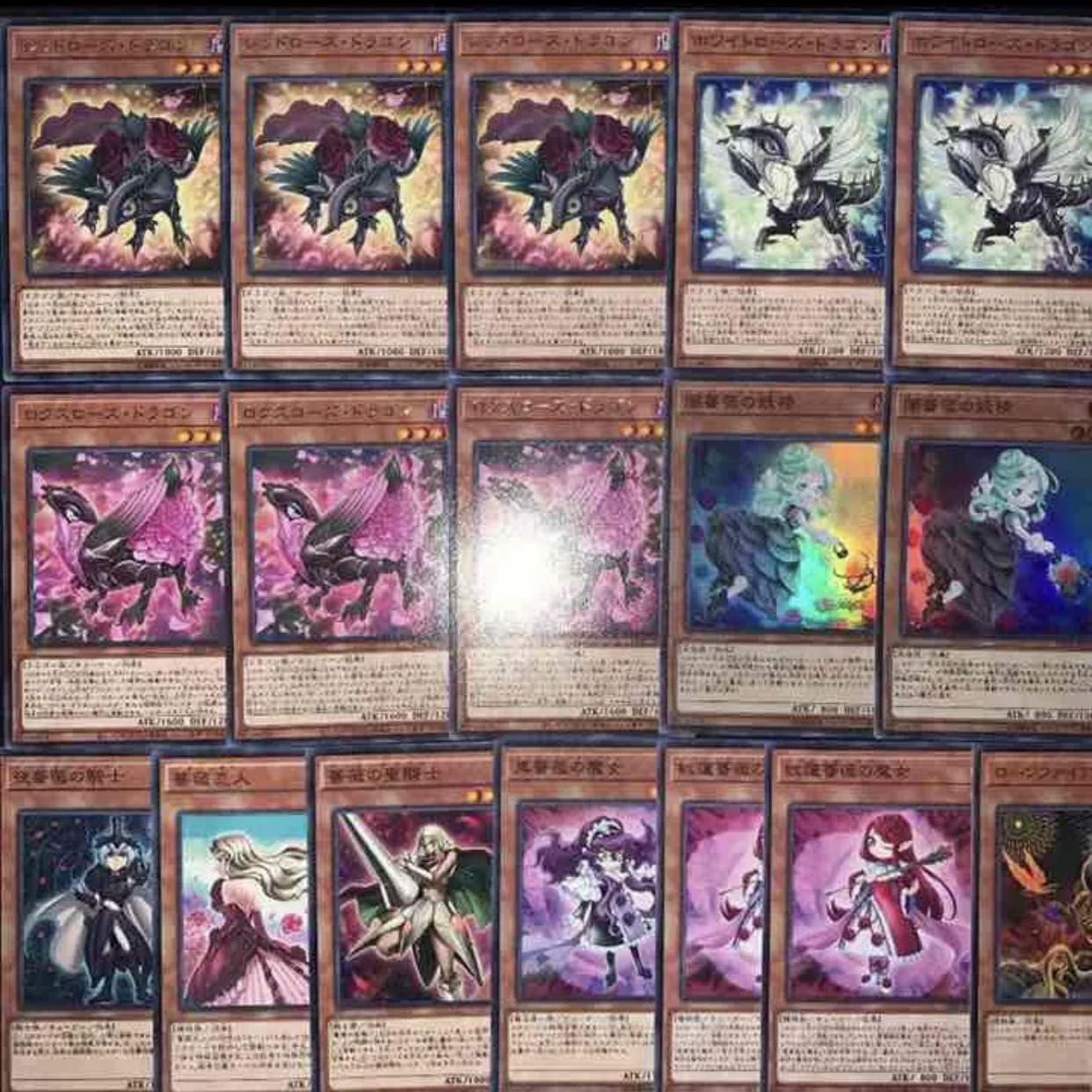 遊戯王 大会構築ローズドラゴンデッキ40枚＋E X15枚＋α 遊戯王