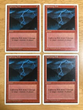 稲妻　4枚セット