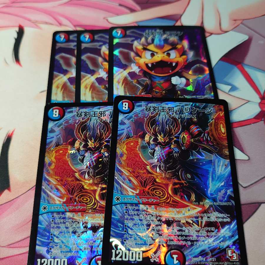 暴剣王邪 ハリケーン 2枚＆暴剣坊 アラシ 3枚