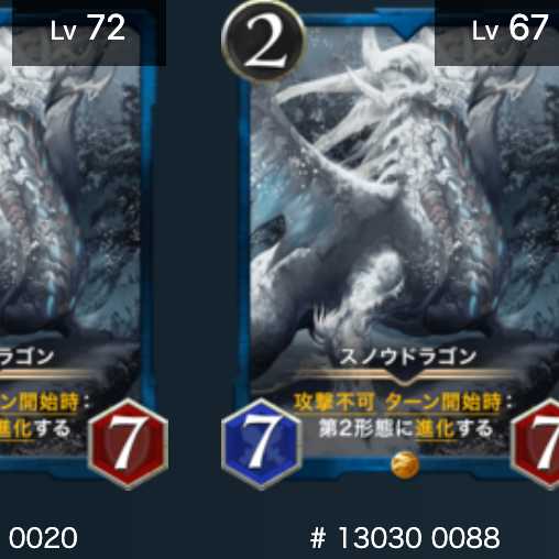 スノウドラゴン　2枚セット