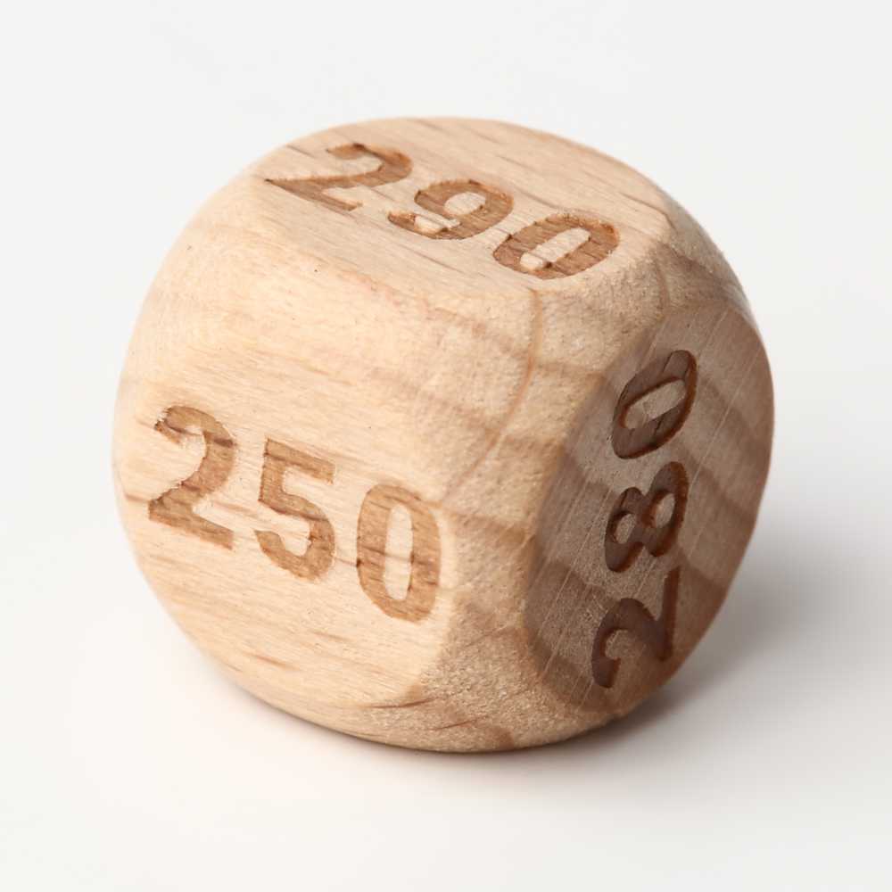 TOYGER Damaged Dice, wooden (natural), 16 pieces, new.