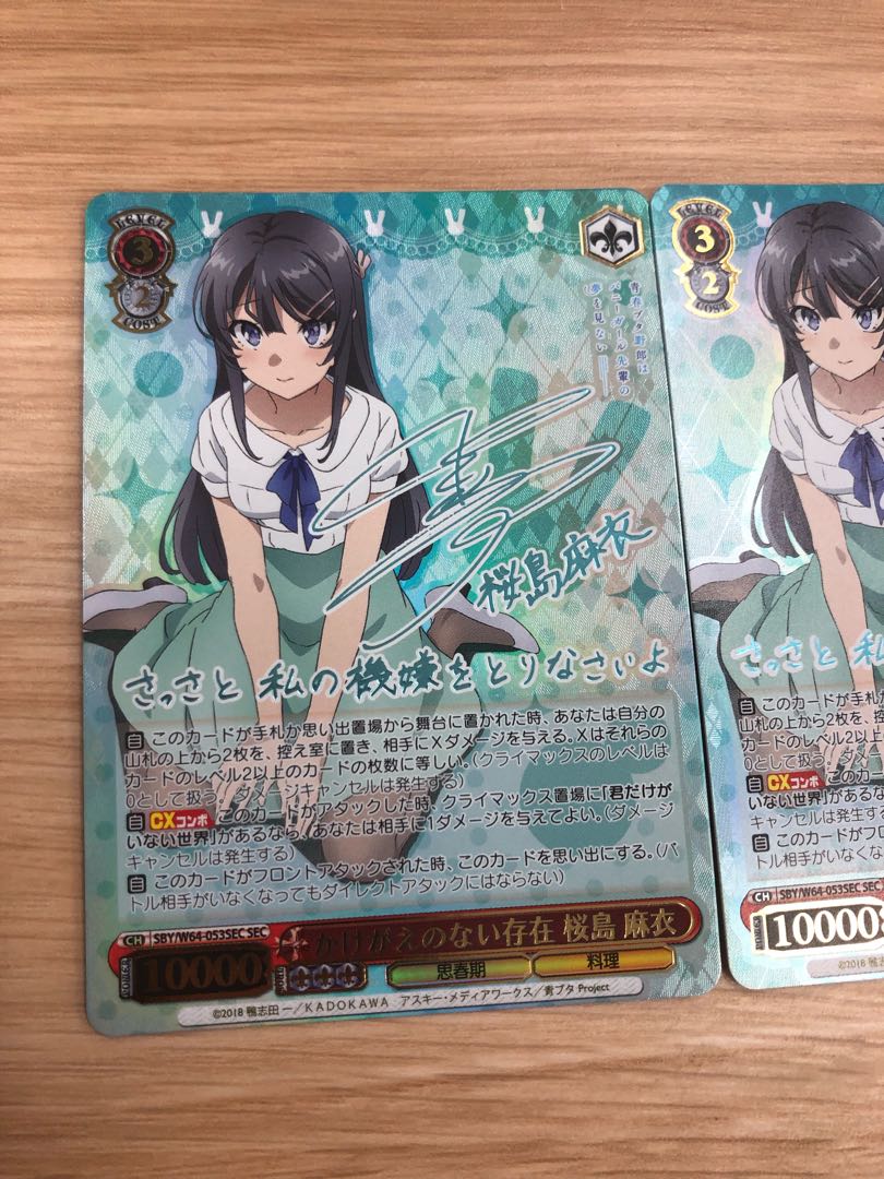 かけがえのない存在 桜島麻衣 SEC サイン 青ブタ