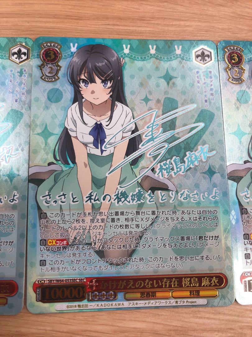 かけがえのない存在 桜島麻衣 SEC サイン 青ブタ