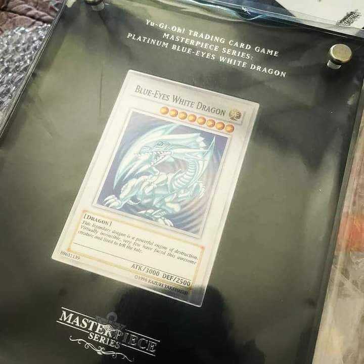 遊戯王 英語 MASTERPIECE 青眼の白龍 ブルーアイズ プラチナ製