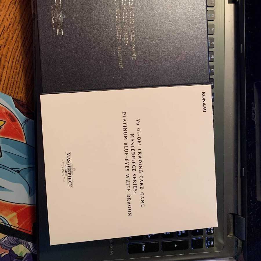 遊戯王 英語 MASTERPIECE 青眼の白龍 ブルーアイズ プラチナ製