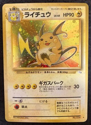 Raichu Gigaspark Old Back