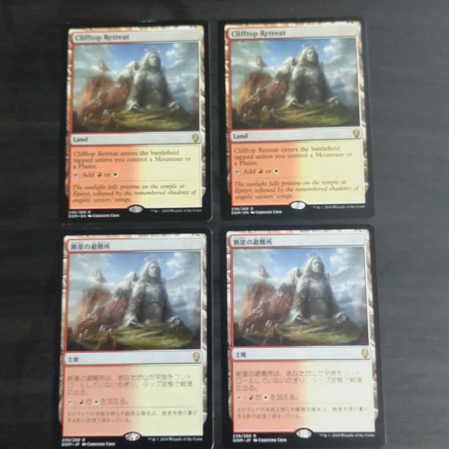 断崖の避難所　日本語版2枚　英語版2枚