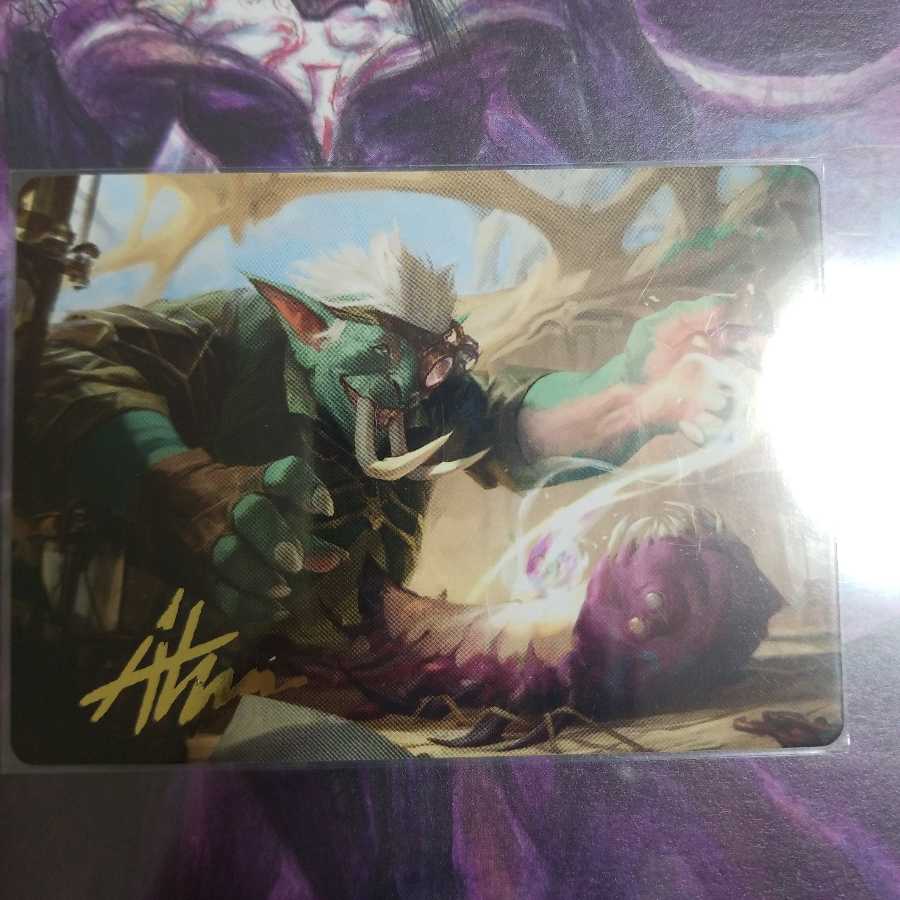 新米解剖者 イラストカード 箔押し サインド 1枚