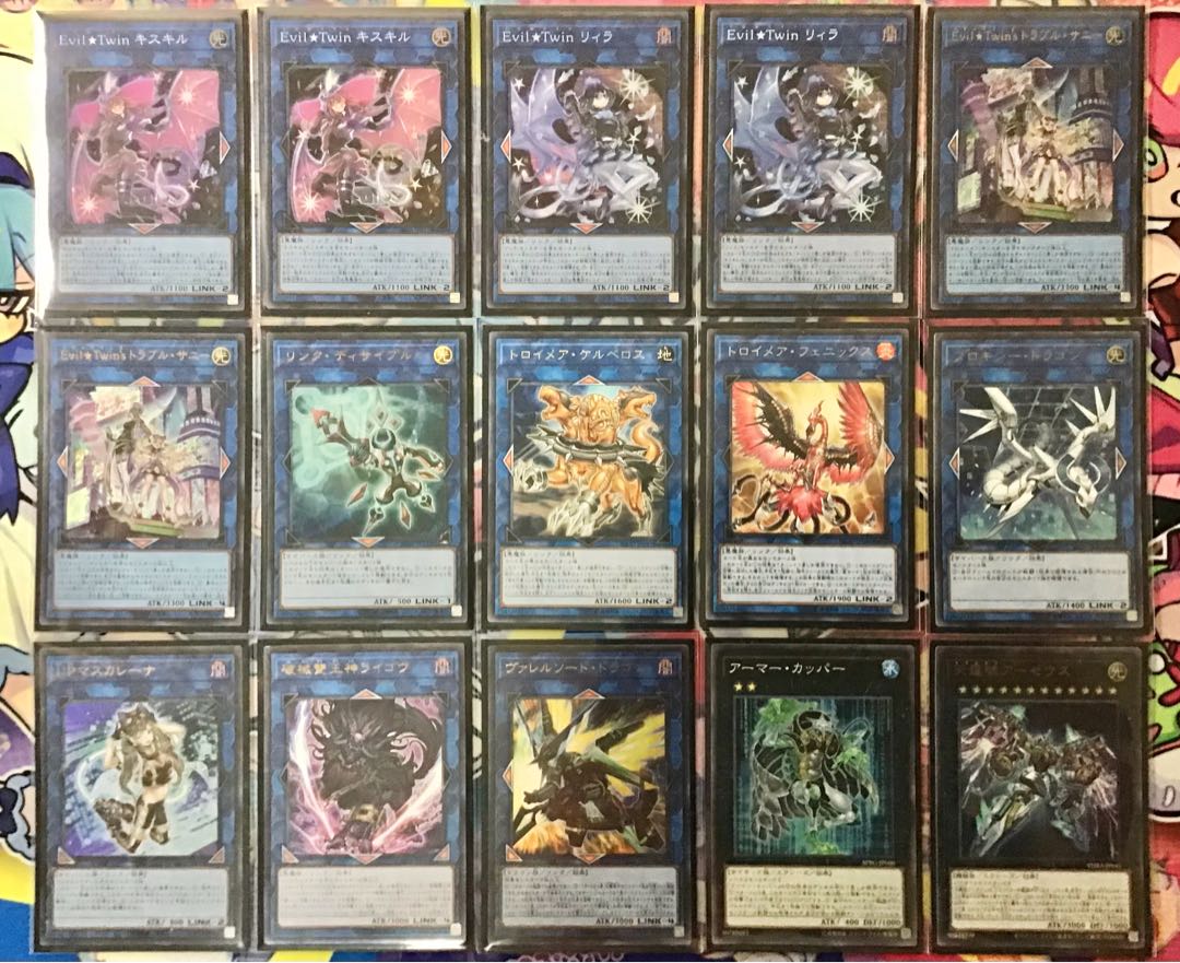 本格構築【Evil★Twins ~イビルツイン~】デッキ EX15&二重スリーブ