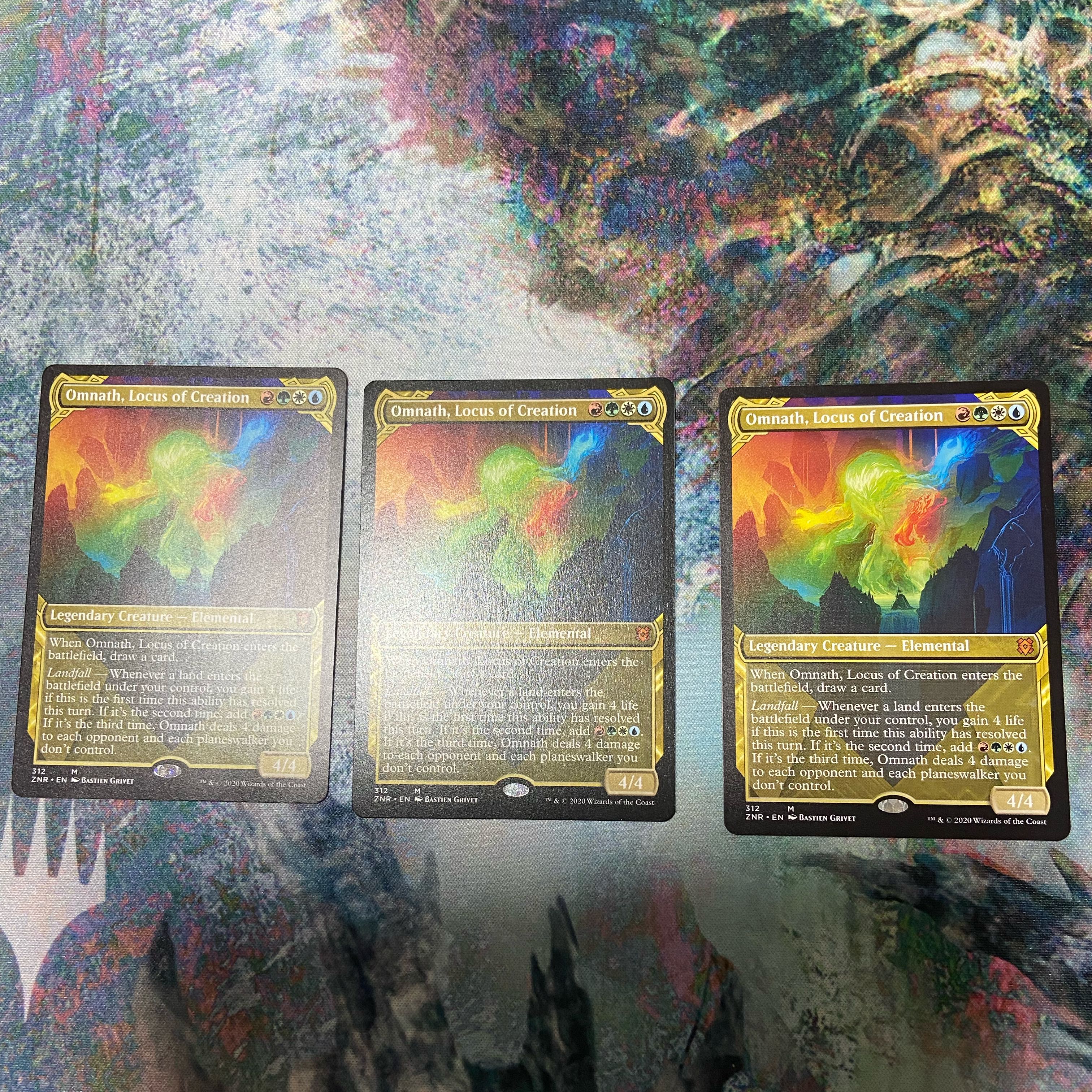 三枚セット　創造の座、オムナス　ショーケース版