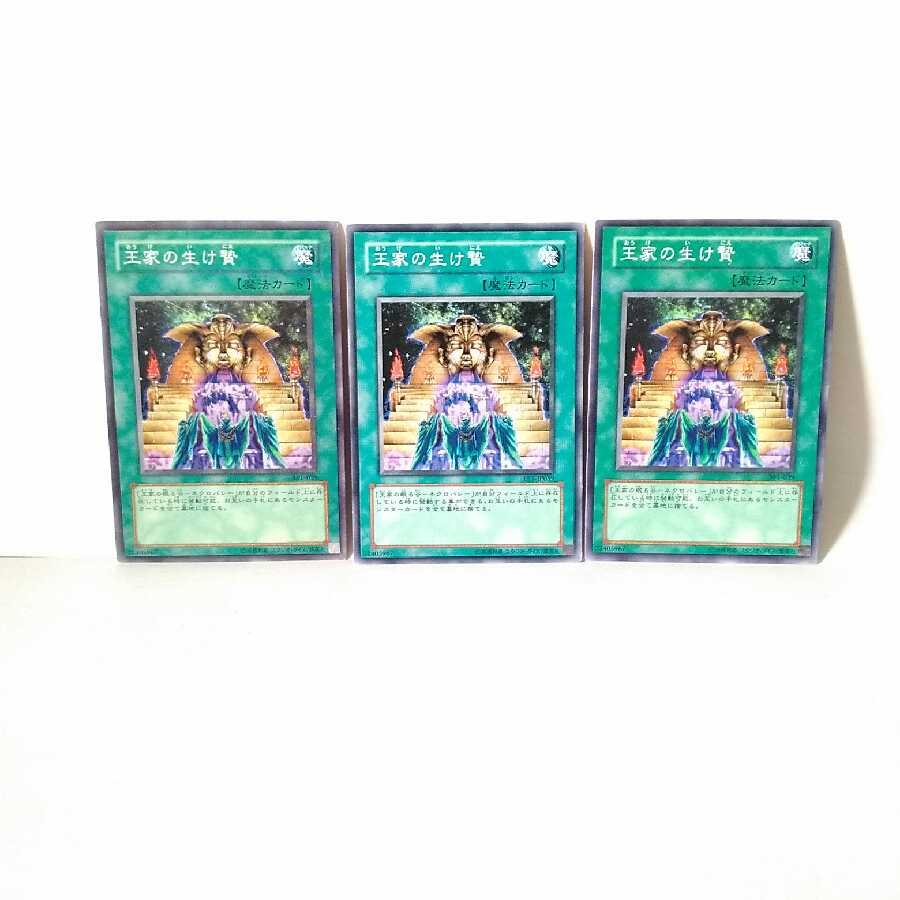 王家の生け贄 3枚セット 遊戯王 無言可 レア ノーマル