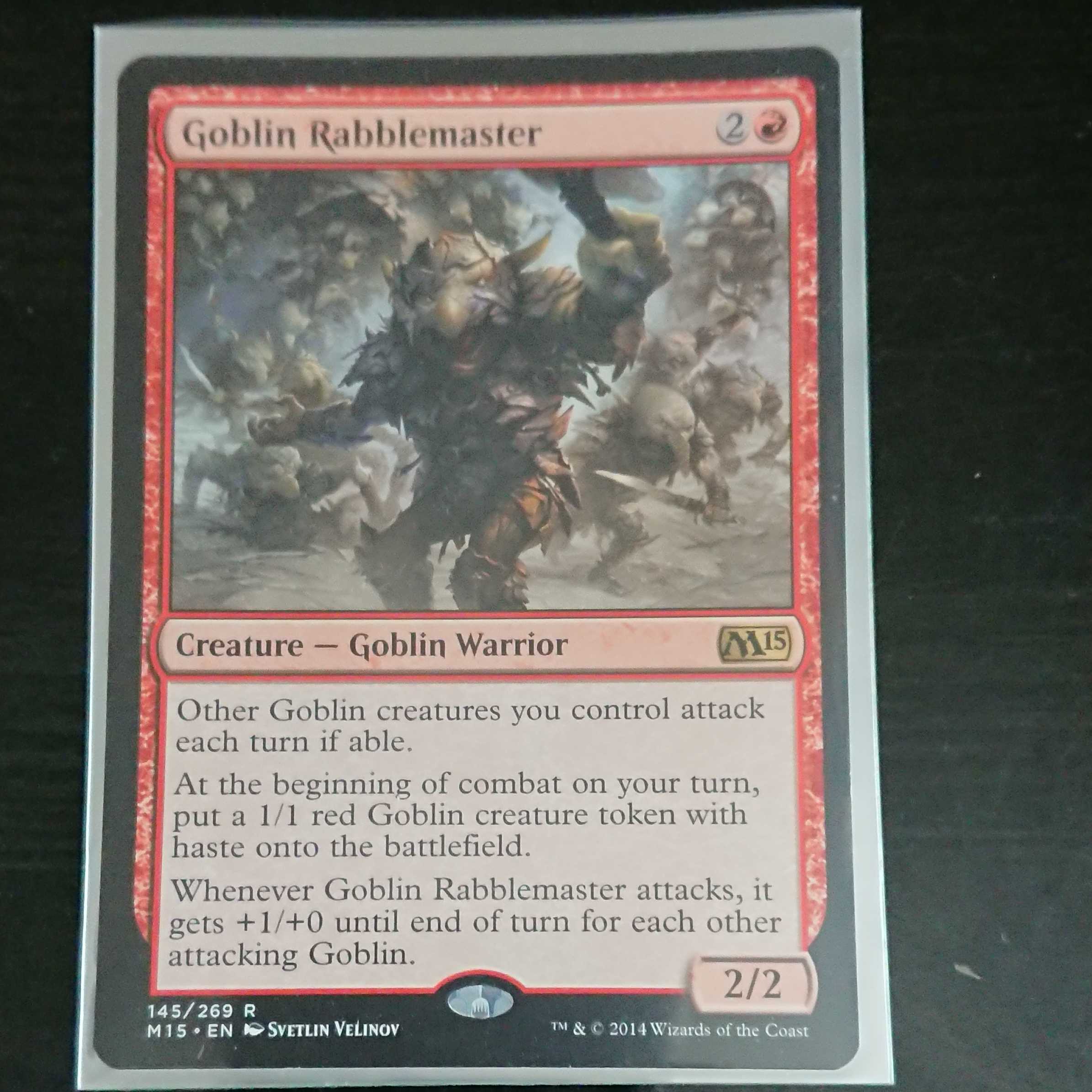 MtG 基本セット2015 ゴブリンの熟練扇動者 レア 日本語 1枚 状態難