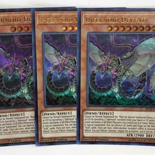 Yu-Gi-Oh English Infernoid Devyaty 3pcs 1st BLLR Ultra Urn