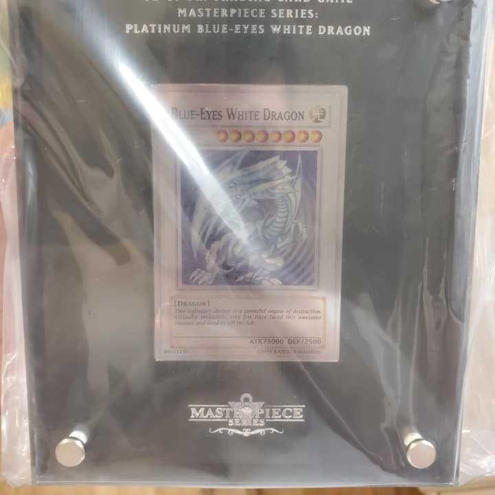 遊戯王 英語 MASTERPIECE 青眼の白龍 ブルーアイズ プラチナ、純銀製