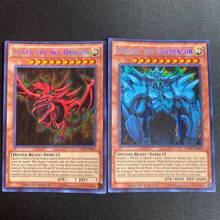 オシリスの天空龍　オベリスクの巨神兵　英語版　シークレット   2枚セット　シク