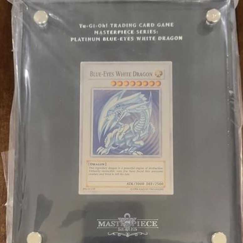 遊戯王 英語 MASTERPIECE 青眼の白龍 ブルーアイズ プラチナ、純銀製
