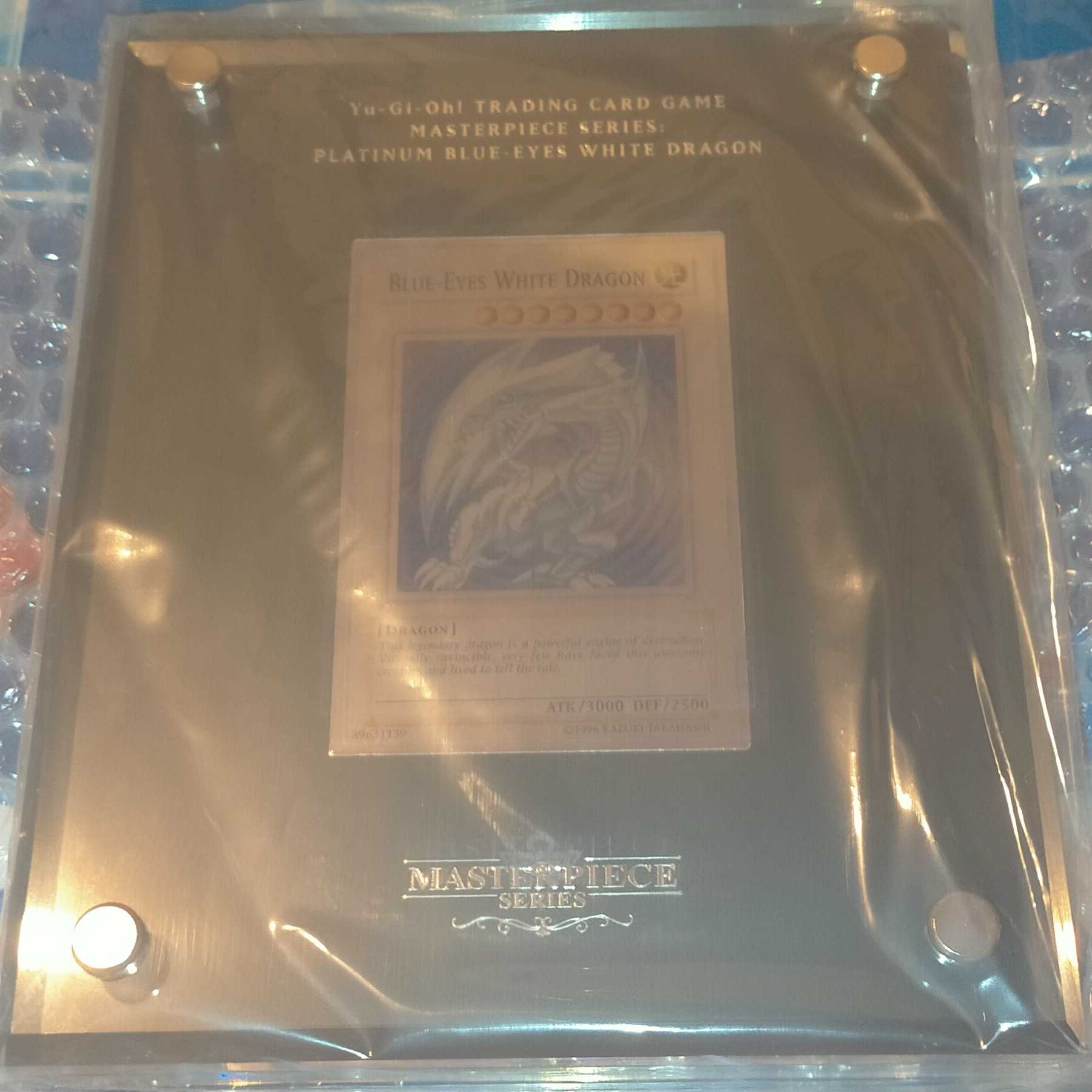 遊戯王 英語 MASTERPIECE 青眼の白龍 ブルーアイズ プラチナ、純銀製
