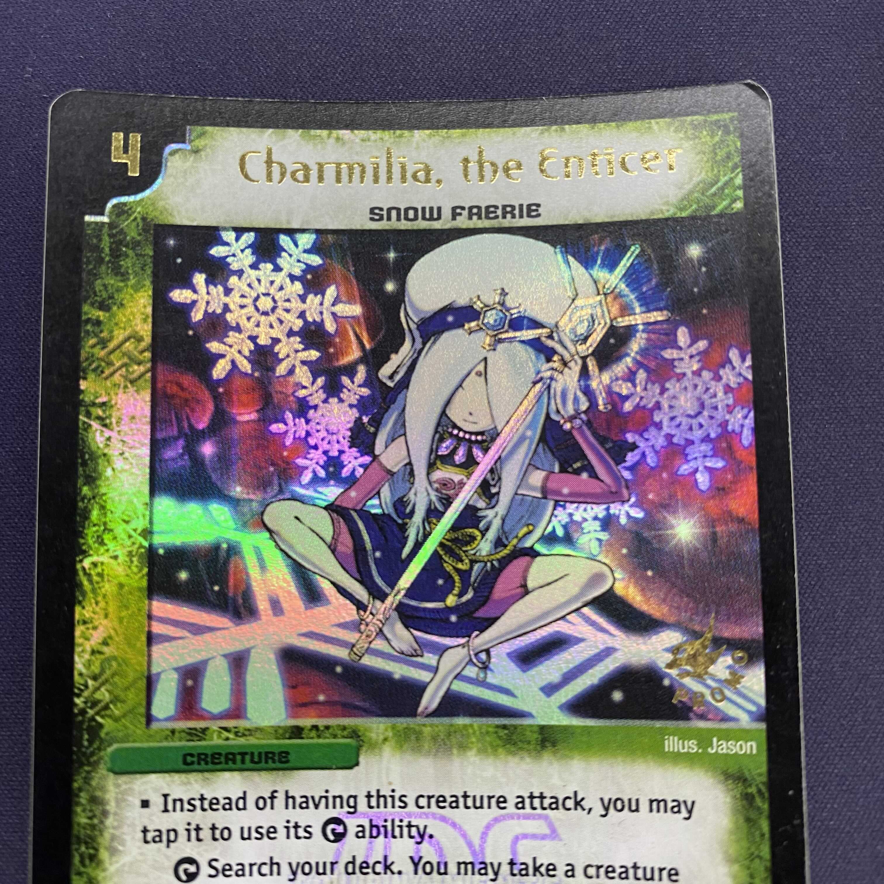 English version Charmilia, the Enticer JDC promo foil