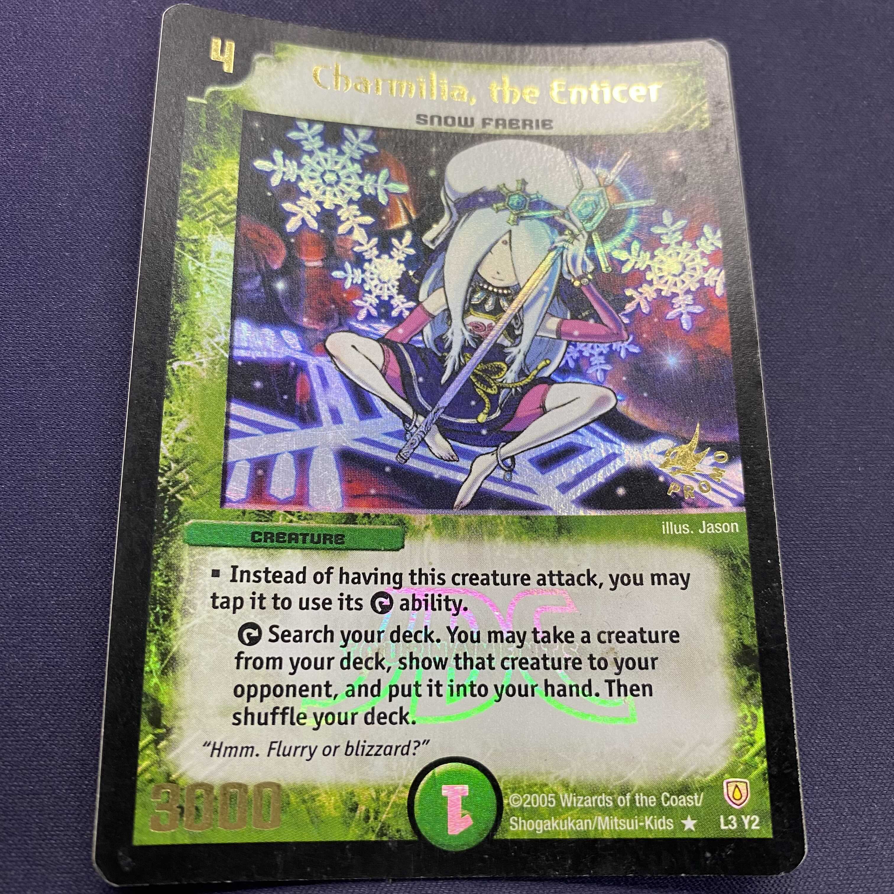 English version Charmilia, the Enticer JDC promo foil