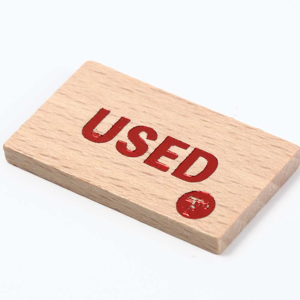 TOYGER USEDマーカー 木製 4枚入り 効果を使ったカードを分かりやすく