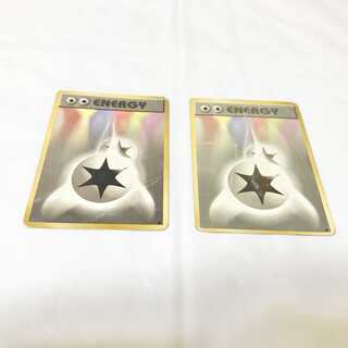 Old back Pokémon cards, 2 colorless Energy