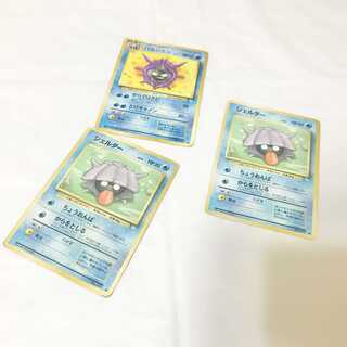 Old back Pokémon cards: 2 Shellder, 1 Cloyster