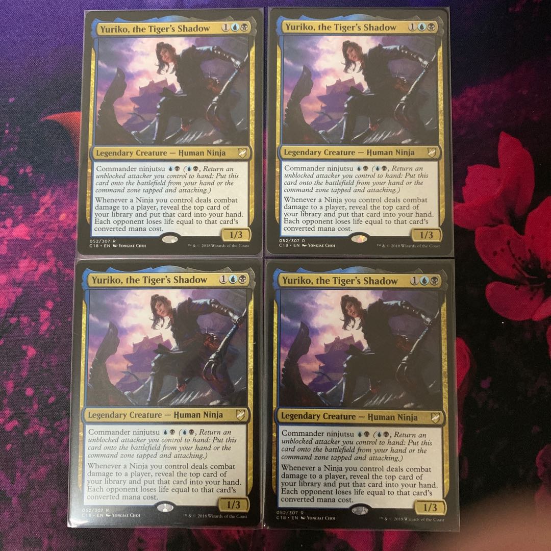 虎の影、百合子（英語版）4枚セット