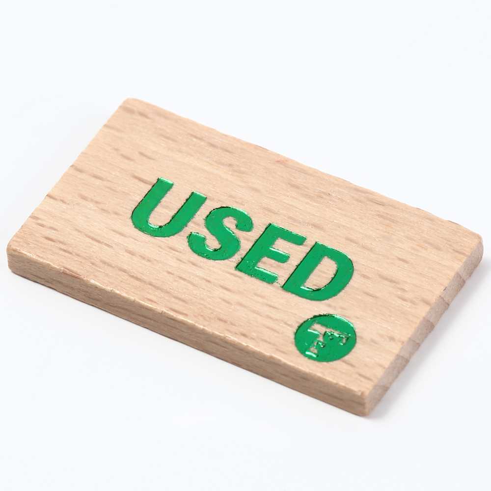 TOYGER USEDマーカー 木製 4枚入り 効果を使ったカードを分かりやすく