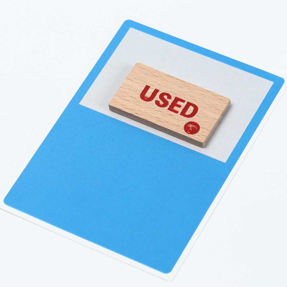 TOYGER USEDマーカー 木製 4枚入り 効果を使ったカードを分かりやすく