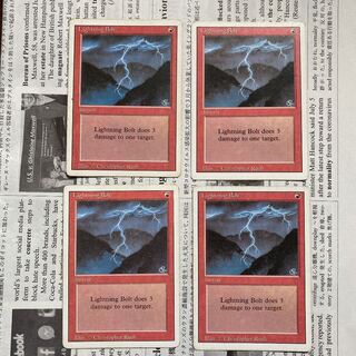 MTG Lightning Bolt 4 cards Revisited 3ED