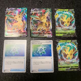 リーフィアVMAX リーフィアV スノーリーフバッジ各2枚セット