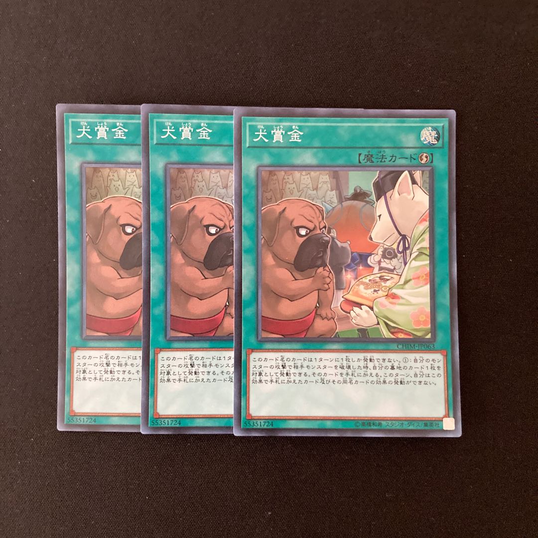 L18 犬賞金 スーパーレア ３枚セット 遊戯王 トレトレ