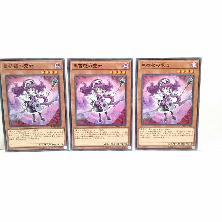 黒薔薇の魔女 3枚セット 遊戯王 無言可 レア ノーマル