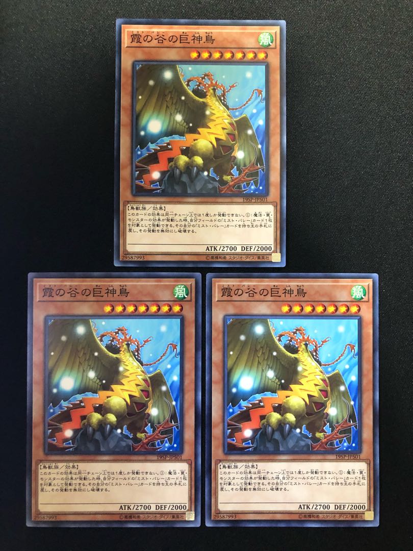 遊戯王 霞の谷の巨神鳥 3枚セット N