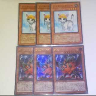 レスキュー・キャット×3、獣王アルファ×3ウルトラレア