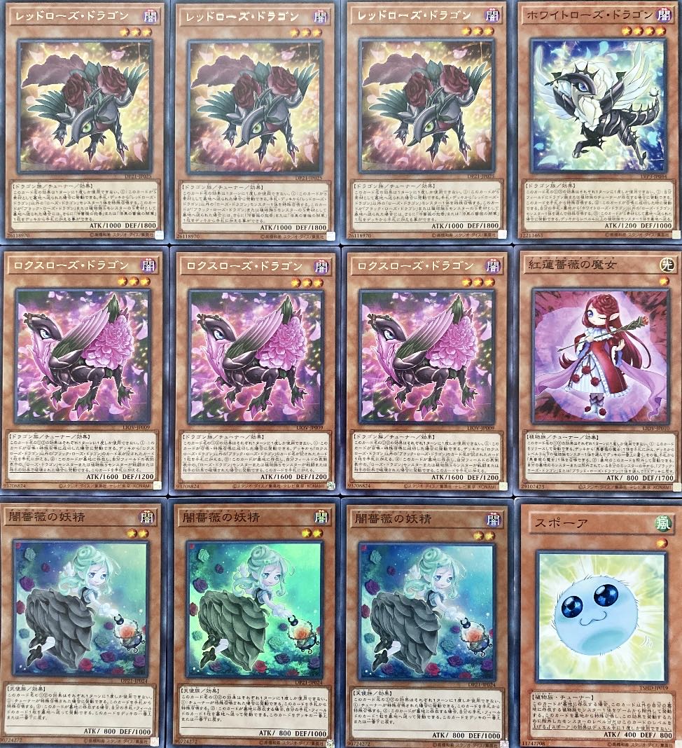 遊戯王 本格構築 ローズドラゴンデッキ メイン+EX+サイド