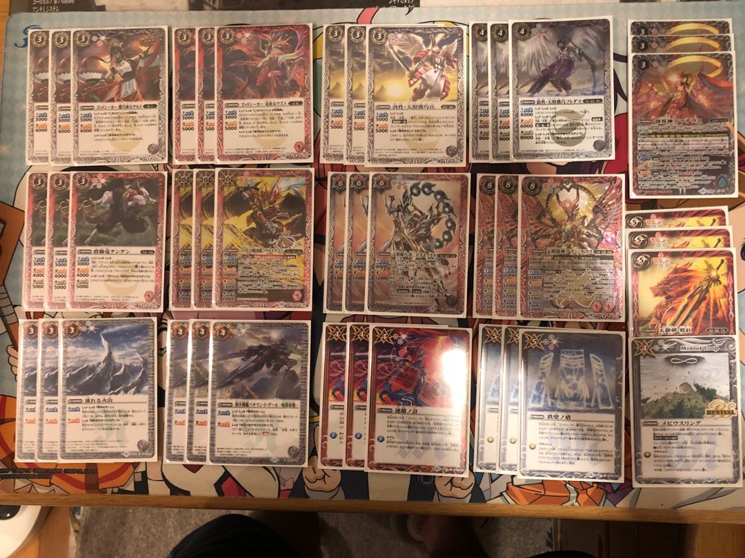 武竜•機巧　赤白アマテラス　デッキパーツ　43枚二重スリーブ付き