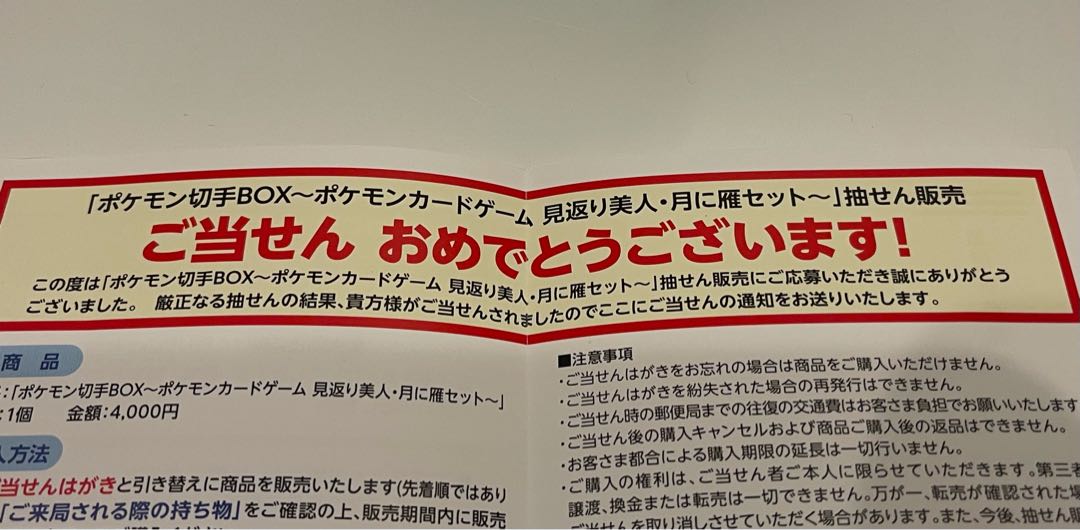 ポケモン切手BOX～ポケモンカードゲーム　見返り美人・月に雁セット～