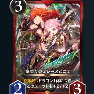 ２枚　竜乗りのミレーヌとニナ