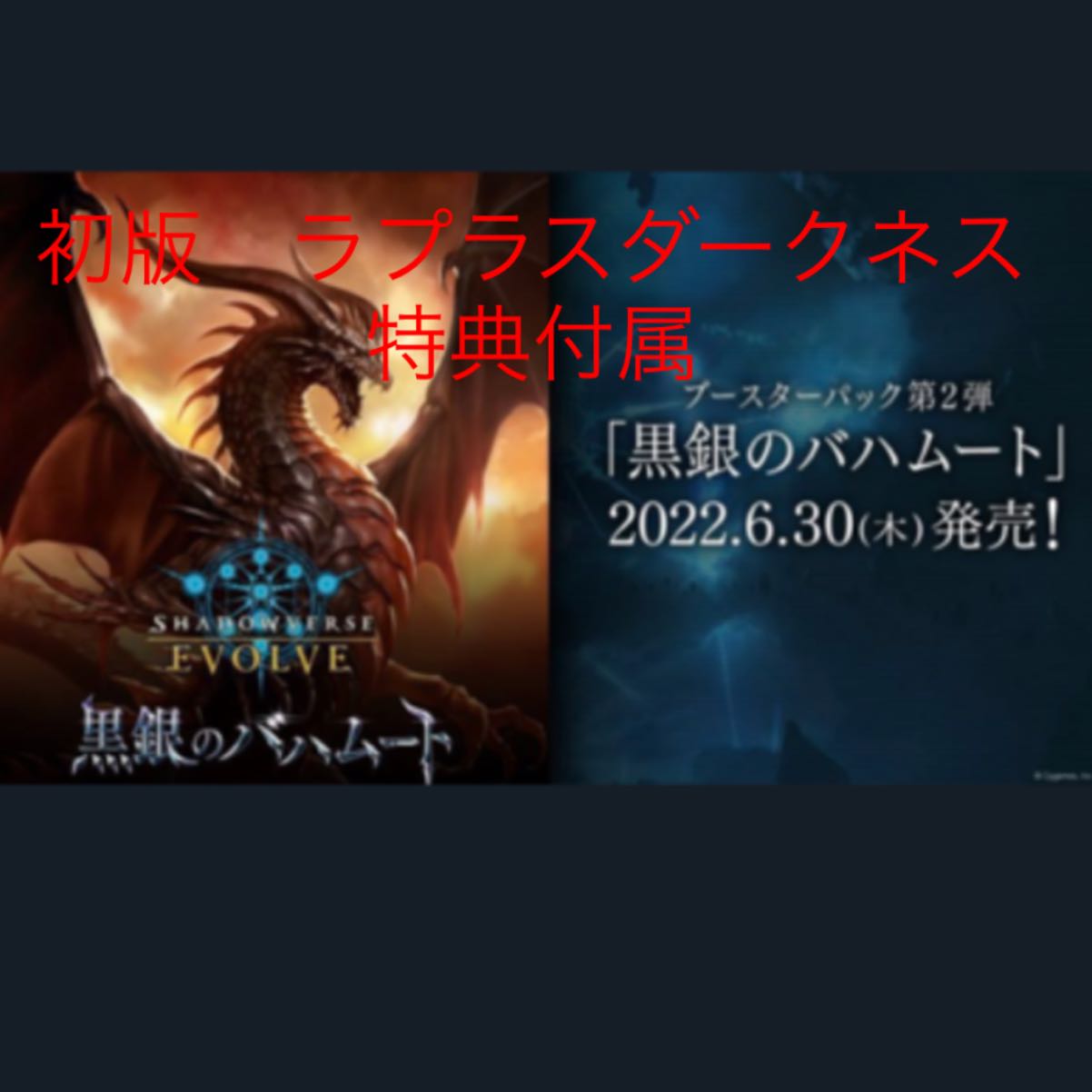 【初版】第二弾　シャドウバース　黒銀のバハムート　5ボックス　未開封　ラプラス5枚付き 5枚