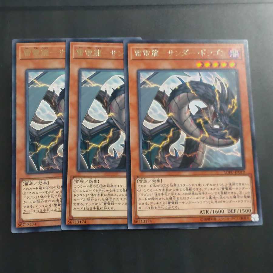 雷電龍-サンダー・ドラゴン✕3 レア 【木林堂】