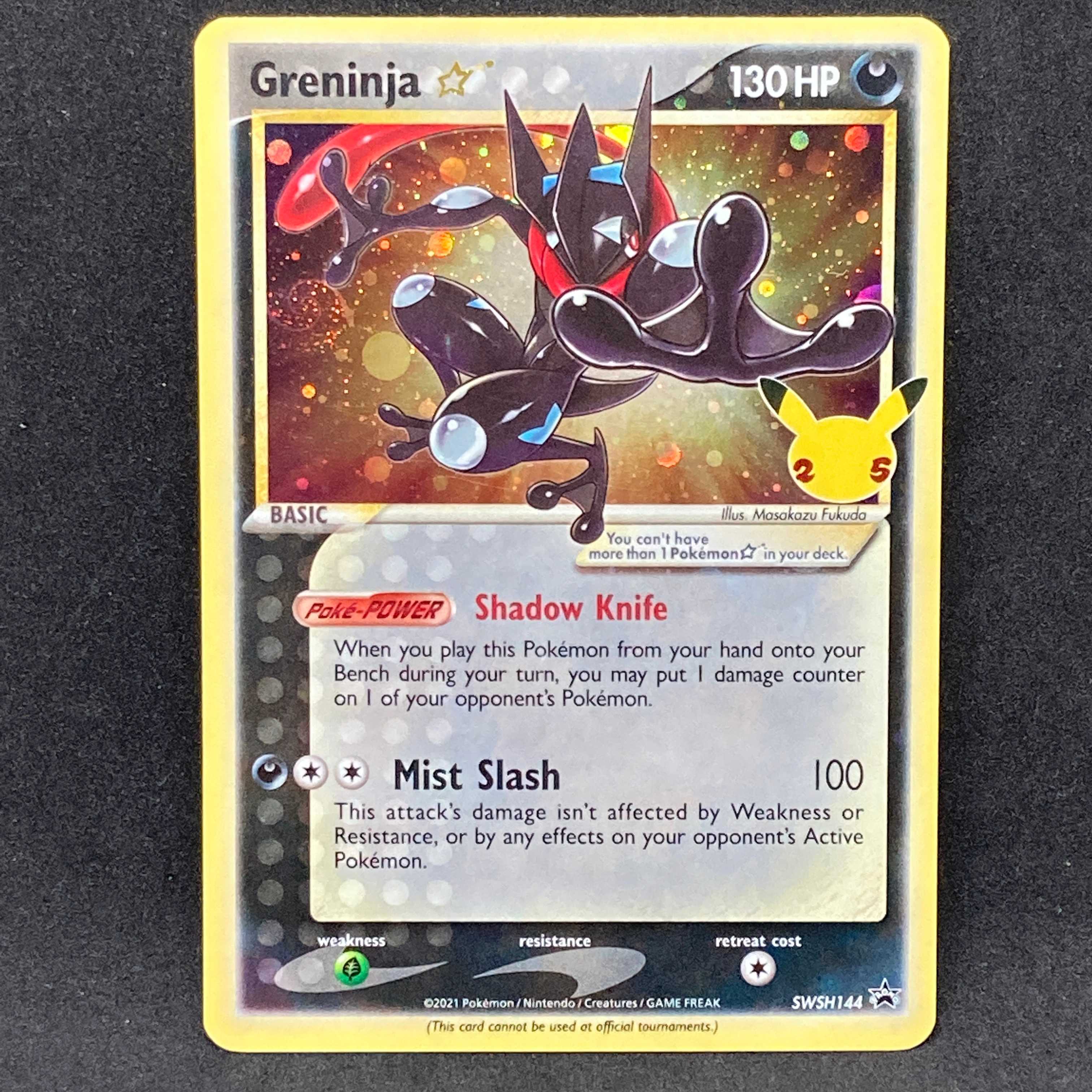 Pokémon Card Umi Gai Greninja Gold Star 25th 25th Anniversary