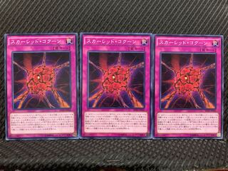 【ぽぽたん】遊戯王 7576 スカーレッド・コクーン 3枚 ノーマル
