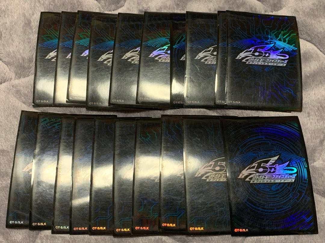 【ぽぽたん】遊戯王 スリーブ 竜の紋章青 20枚