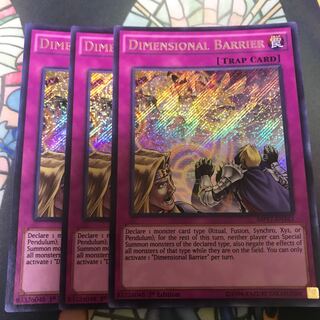 遊戯王 次元障壁 英語 シク シークレット 3枚 セット