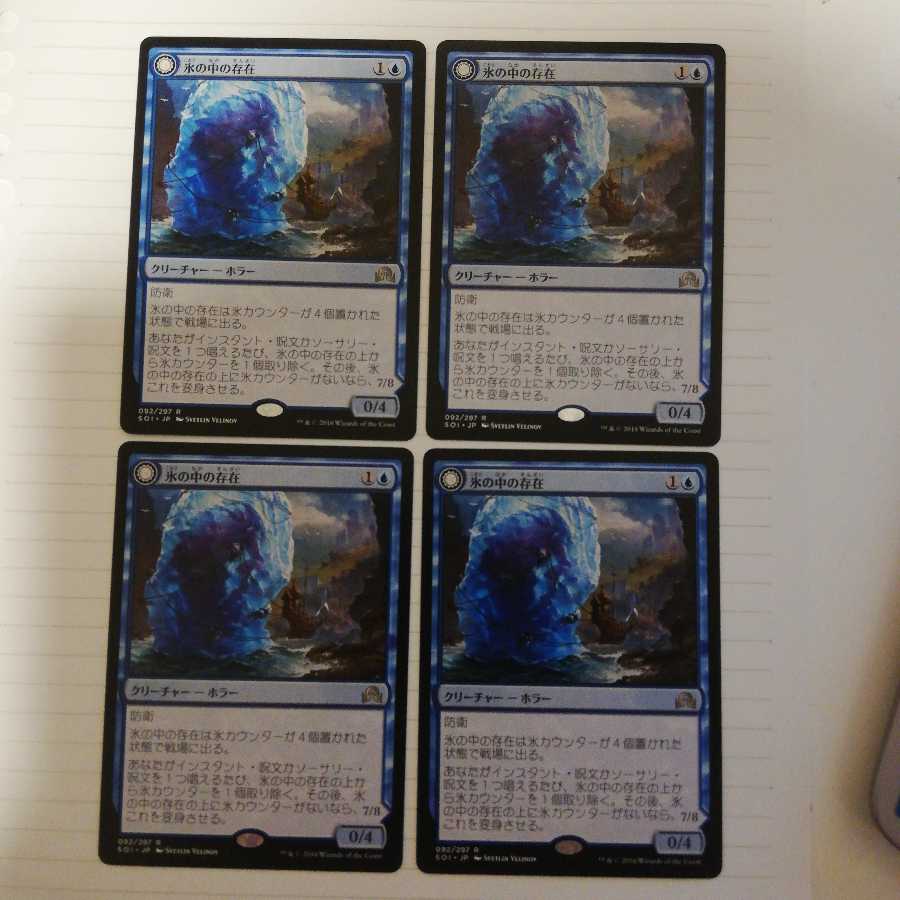 氷の中の存在　日本語　4枚セット