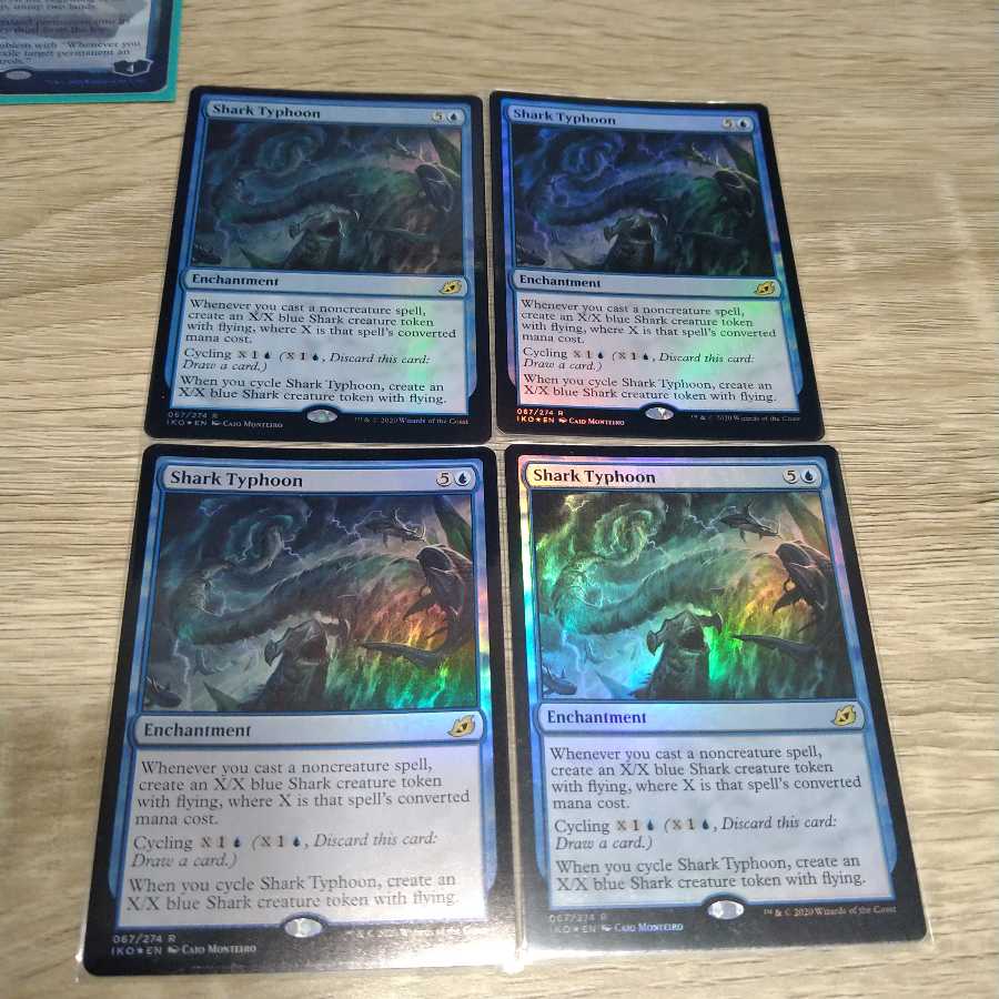 Namtee] Shark Typhoon foil English 4-card set
