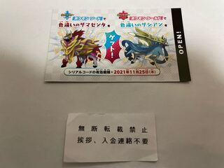 ザシアン ザマゼンタ 色違い シリアルコード