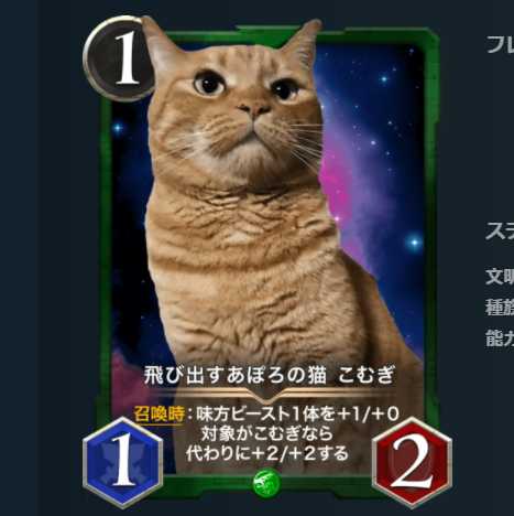 飛び出すあぽろの猫 こむぎ